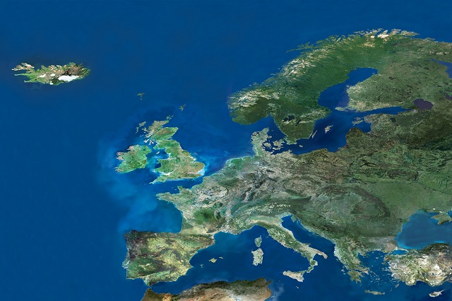 composite image of Europe from space